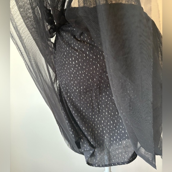 Mango Black Tulle Skirt with Silver Detail – Size Medium - Picture 5 of 9